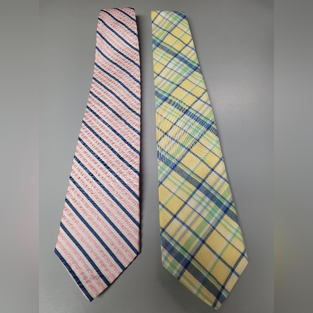 Brooks Brothers 346 Stylish Pink and Yellow Ties Set
